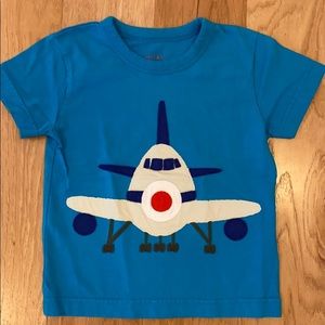 Mini Boden 2-3y Short Sleeved Airplane